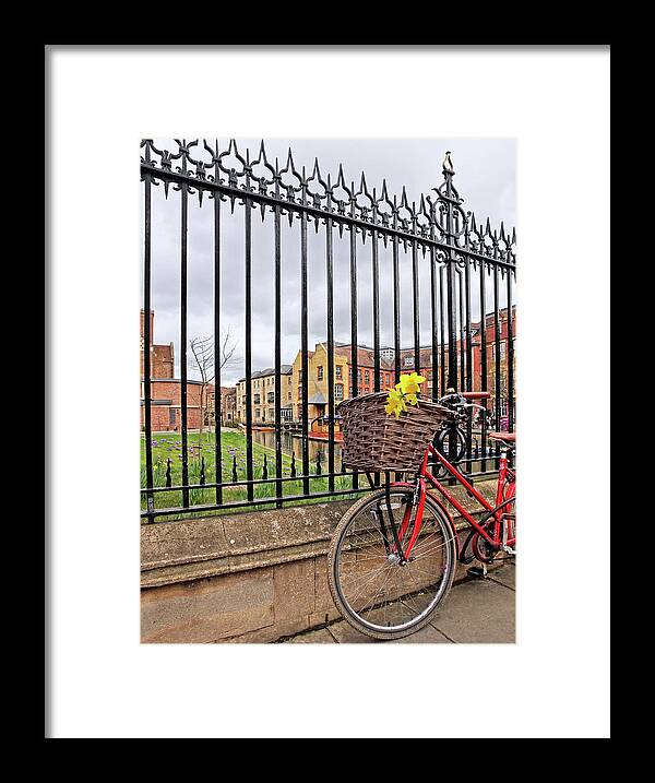 Bicycle Framed Print featuring the photograph Cambridge in Spring with Bicycle Vertical by Gill Billington