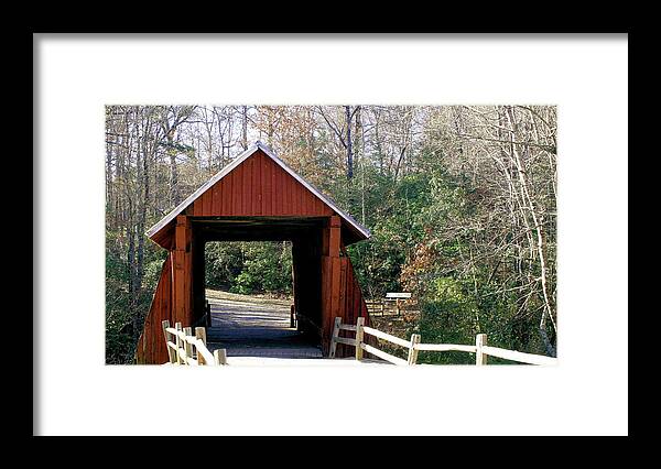 Greenville Framed Print featuring the photograph Campbell's Covered Bridge 2 by Cathy Harper