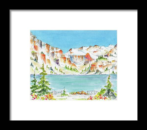 Impressionism Framed Print featuring the painting Canada 150 Alberta by Pat Katz
