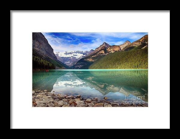 Lake Louise Framed Print featuring the photograph Canadian Diamond in Wilderness by Teresa Zieba