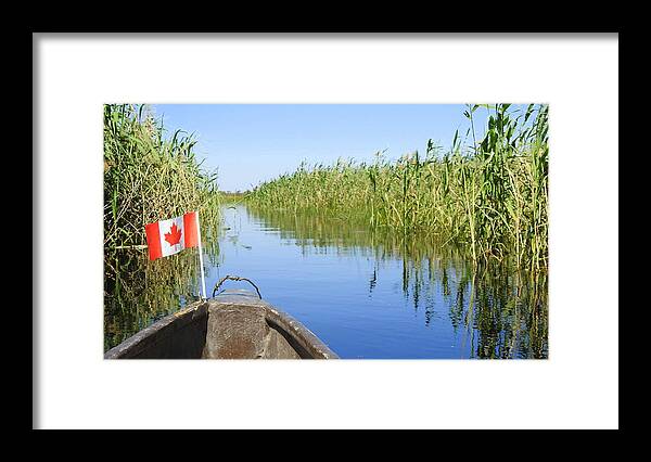 Okavango Framed Print featuring the photograph Canadians in Africa by Betty-Anne McDonald
