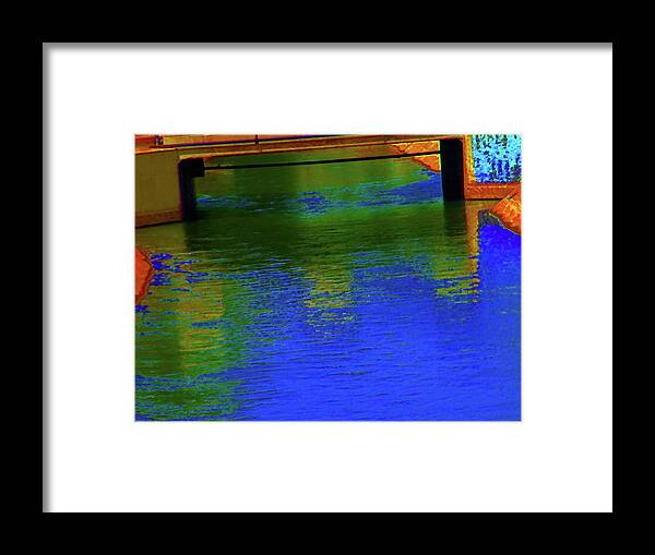 Abstract Framed Print featuring the photograph Canal 12 by Lenore Senior