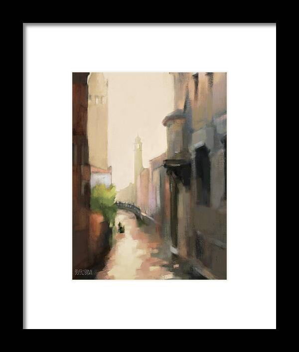 Venice Framed Print featuring the painting Canal Dorsoduro Venice by Beverly Brown