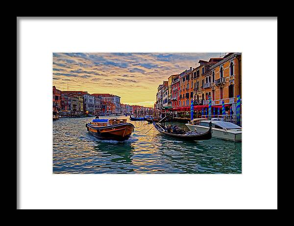 Canal Framed Print featuring the photograph Canals of Venice by Adam Rainoff