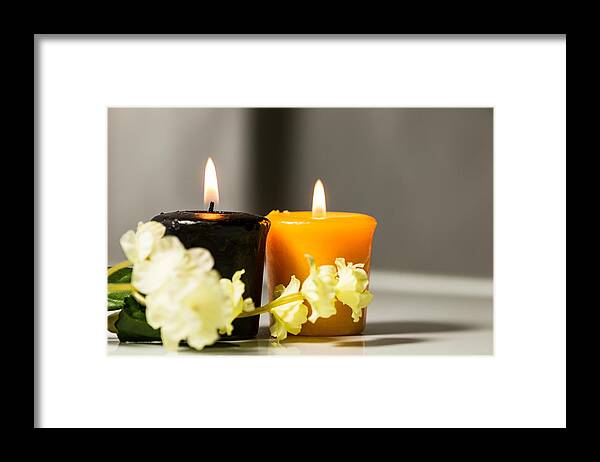 Decoration Item Framed Print featuring the photograph Candle by Hyuntae Kim