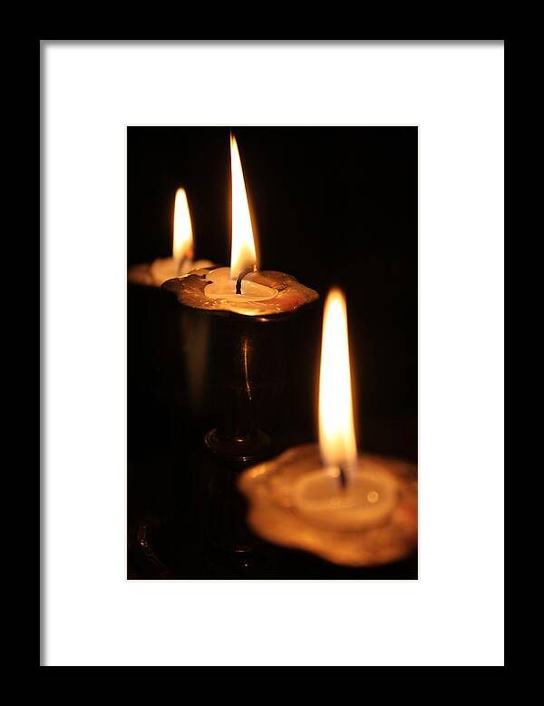 Candles Framed Print featuring the photograph Candlelight by Lauri Novak