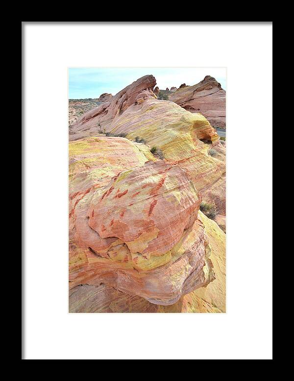 Valley Of Fire Framed Print featuring the photograph Candy Colored Sandstone in Valley of Fire by Ray Mathis