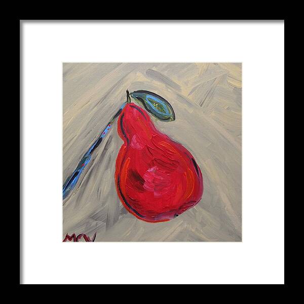 Acrylic Framed Print featuring the painting Candy Red by Mary Carol Williams