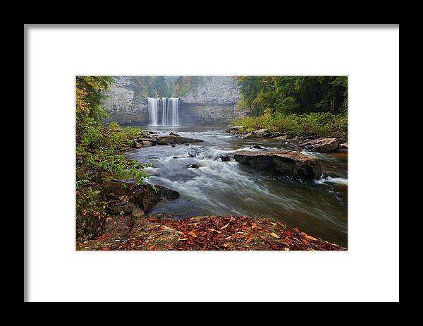 Water Framed Print featuring the photograph Cane Creek Falls by Dennis Sprinkle