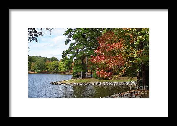 Autumn Framed Print featuring the photograph Cane Creek Park in October by Eunice Warfel