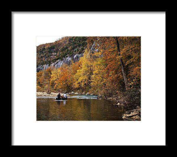 Fall Color Framed Print featuring the photograph Canoeing the Buffalo River at Steel Creek by Michael Dougherty