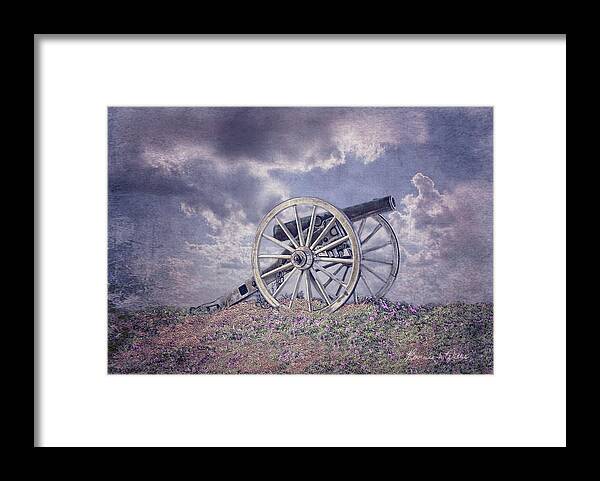 Cannon Framed Print featuring the digital art Cannon of Peace by Bonnie Willis
