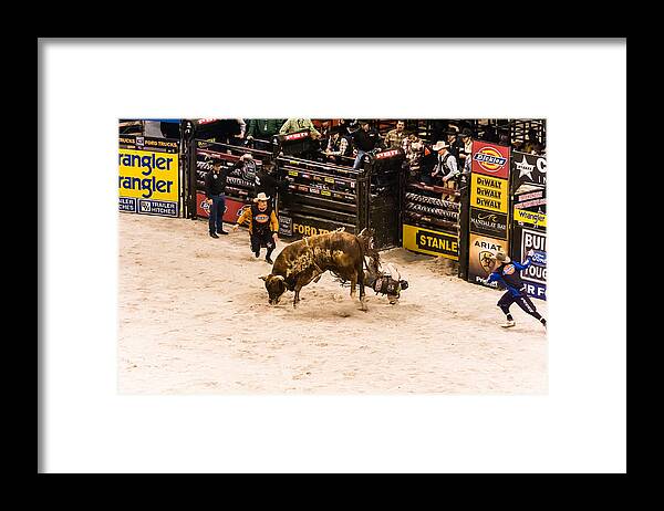 Bull Riding Framed Print featuring the photograph Can't Ride Them All by Charles McCleanon