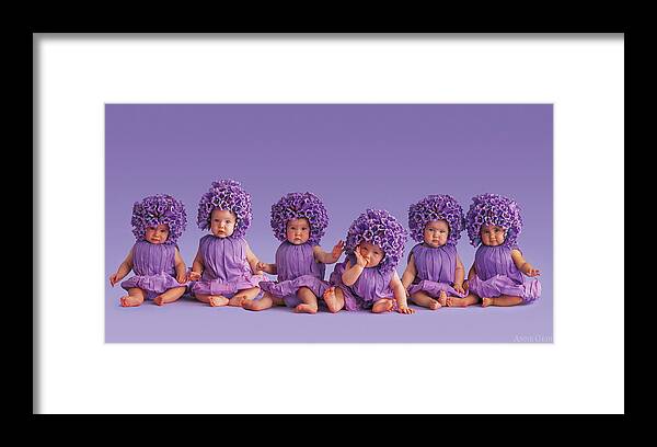Purple Framed Print featuring the photograph Cantebury Bells by Anne Geddes