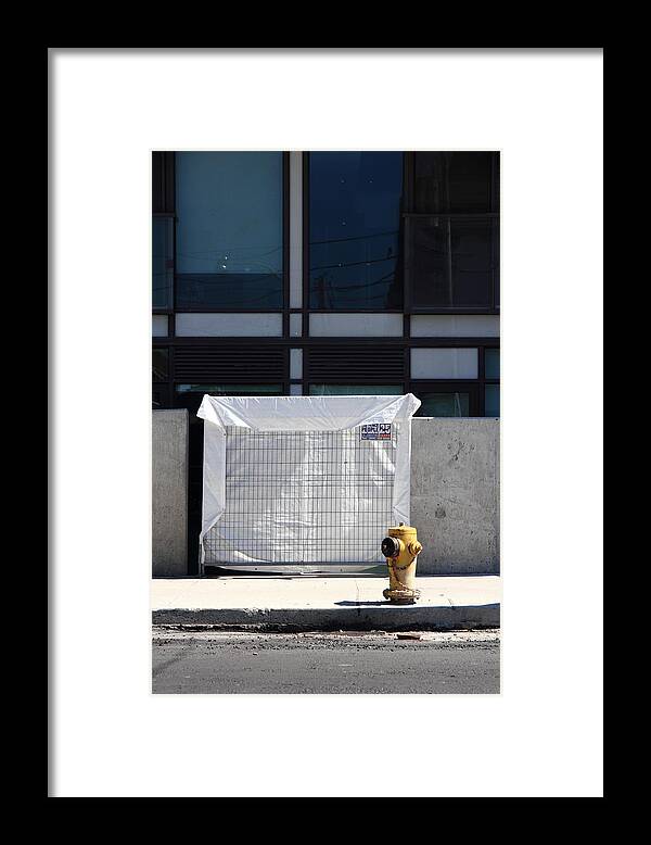 Urban Framed Print featuring the photograph Canvas And Hydrant by Kreddible Trout