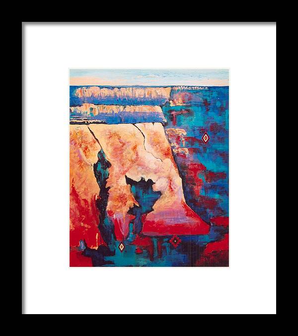 Grand Canyon Framed Print featuring the painting Canyon Colors by M Diane Bonaparte