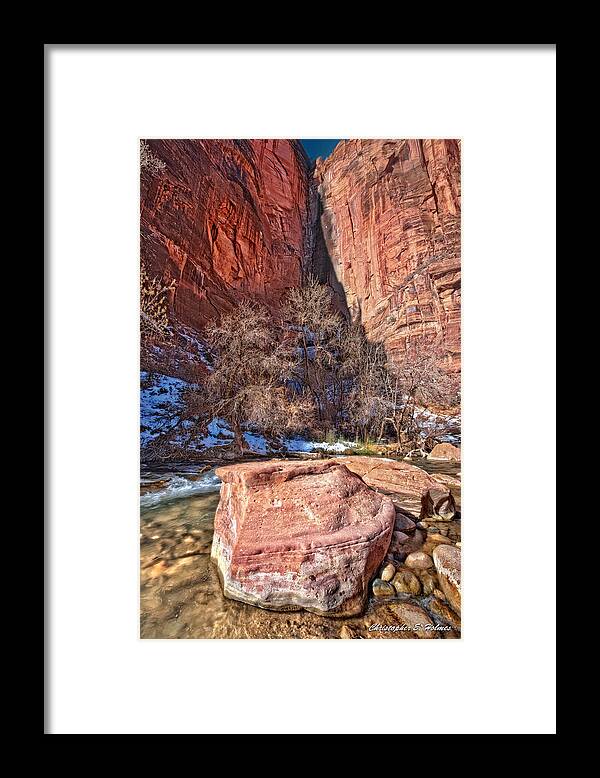 Christopher Holmes Photography Framed Print featuring the photograph Canyon Corner by Christopher Holmes