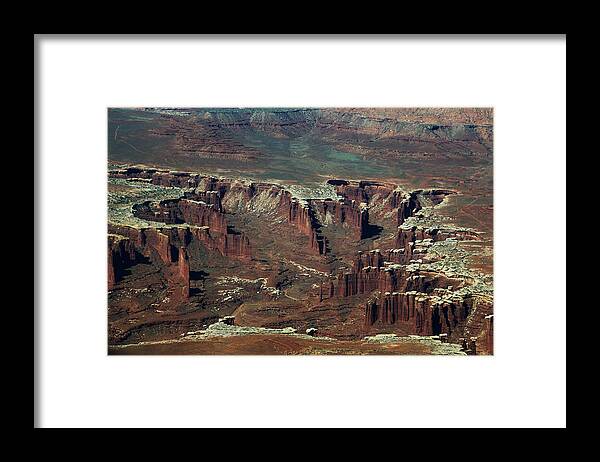 Rock Fins Framed Print featuring the photograph Canyonlands Fins by Jean Clark