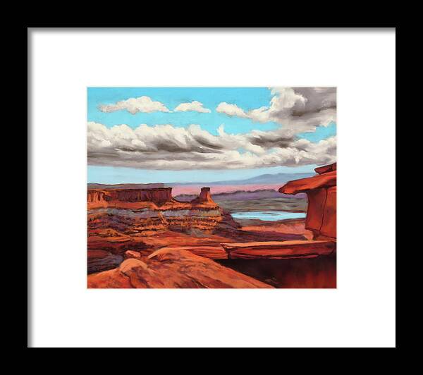 Landscape Framed Print featuring the painting Canyonlands Vista by Sandi Snead