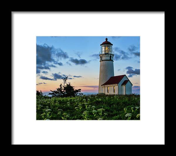 Oregon Framed Print featuring the photograph Cape Blanco Lighthouse by Roberta Kayne