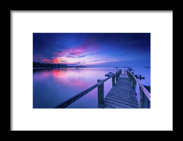 Cape Cod Ma Framed Print featuring the photograph Cape Cod Art Sunrise on Pleasant Bay in July by Darius Aniunas