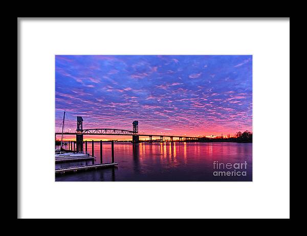 Wilmington Framed Print featuring the photograph Cape fear Bridge1 by DJA Images