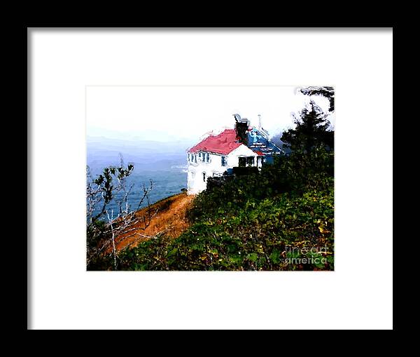 Cape Foulweather Framed Print featuring the painting Cape Foulweather by Two Hivelys