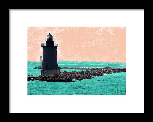 Cape Henlopen Framed Print featuring the photograph Cape Henlopen Lighthouse by Trish Tritz