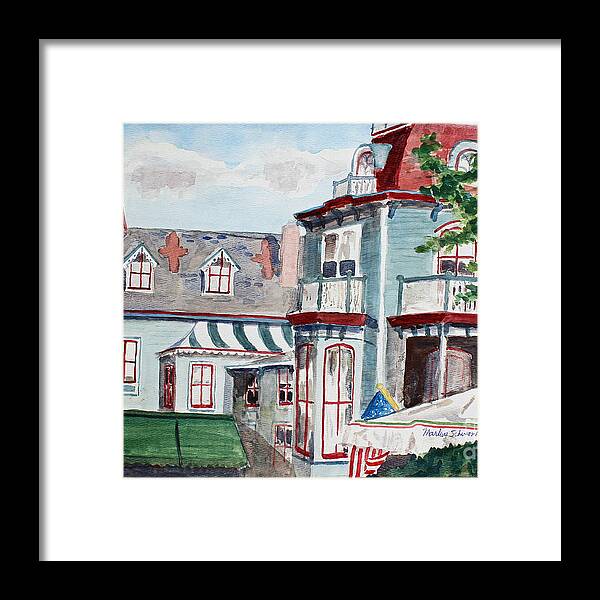 Cape May Framed Print featuring the painting Cape May Victorian by Marlene Schwartz Massey