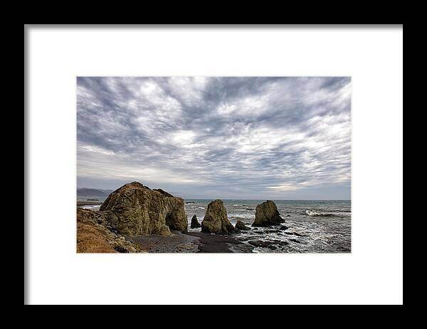 Cape Mendocino Framed Print featuring the photograph Cape Mendocino Coastline - California by Bruce Friedman
