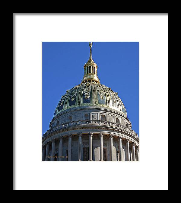 State Capitol Framed Print featuring the digital art Capitol Dome Charleston WV by DigiArt Diaries by Vicky B Fuller