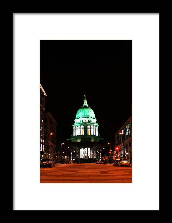 Green Framed Print featuring the photograph Capitol Green by Ty Helbach