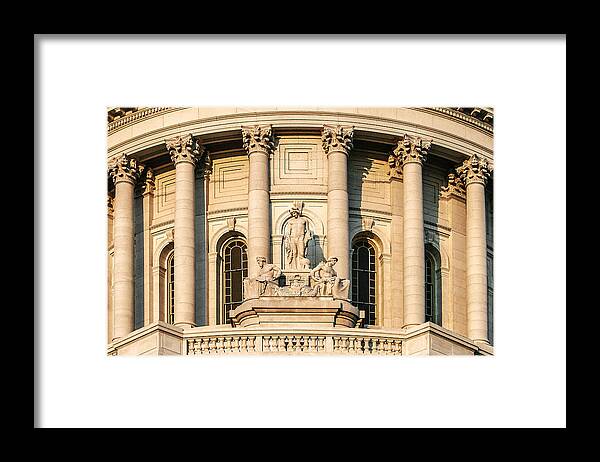 Wisconsin Framed Print featuring the photograph Capitol Knowledge by Todd Klassy