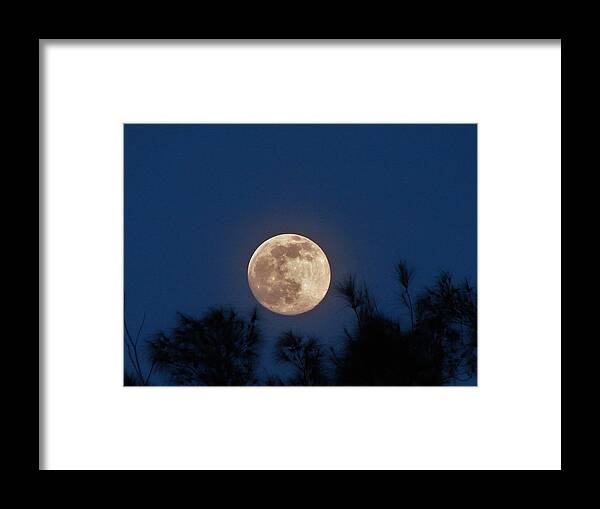 Moon Framed Print featuring the photograph Capricorn Full Moon by Carl Moore