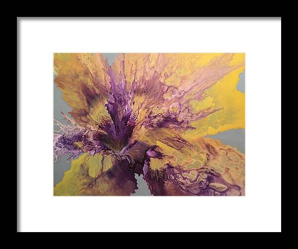 Abstract Framed Print featuring the painting Captivating by Soraya Silvestri