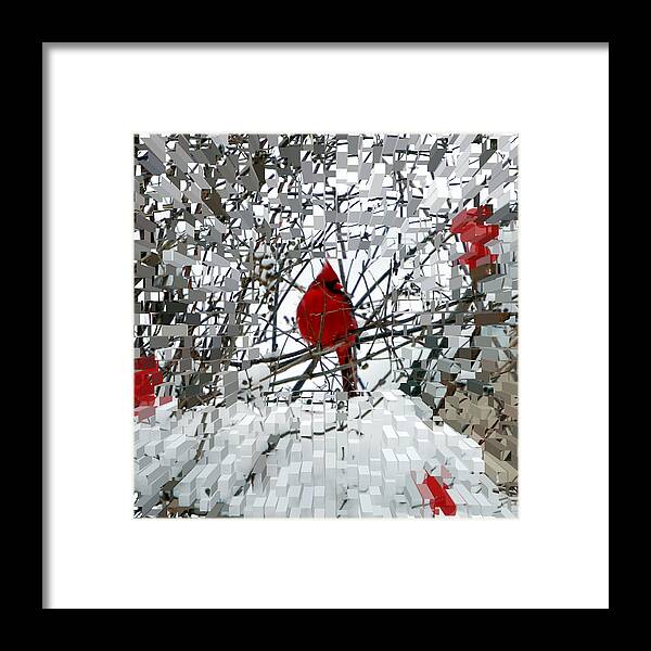 Birds Framed Print featuring the photograph Cardinal by Lisa Kane