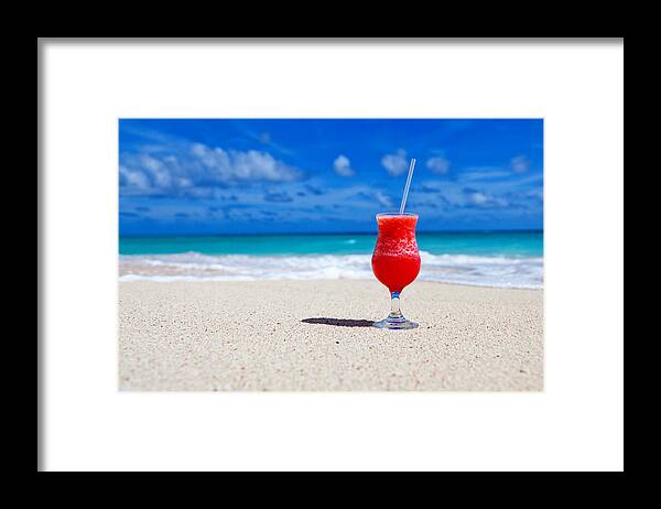 Alcohol Framed Print featuring the photograph Caribbean Cocktail by Vera Kratochvil