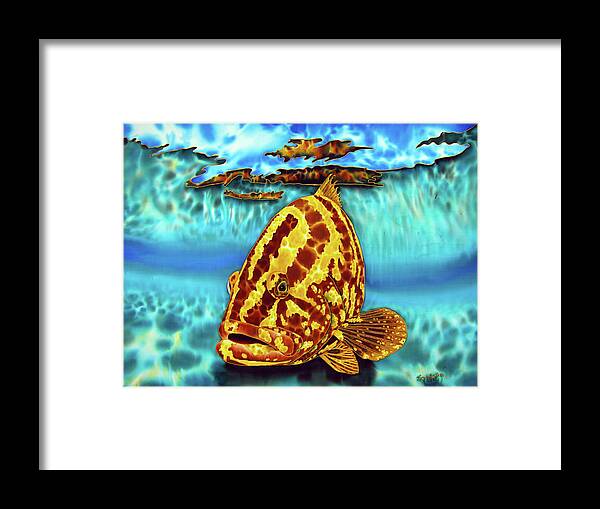 Nassau Grouper Framed Print featuring the painting Caribbean Nassau Grouper by Daniel Jean-Baptiste