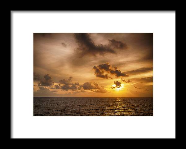 Caribbean Framed Print featuring the photograph Caribbean Sunrise by Mick Burkey