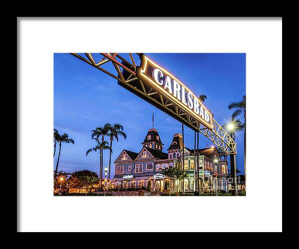 Carlsbad Framed Print featuring the photograph Carlsbad Welcome Sign by David Levin