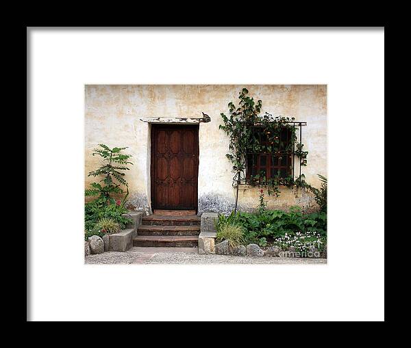 Carmel Mission Framed Print featuring the photograph Carmel Mission Door by Carol Groenen
