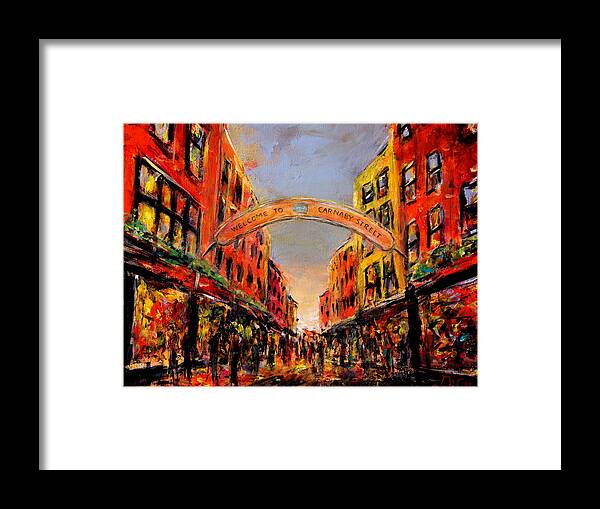 Carnaby Street Framed Print featuring the painting Carnaby Street London by K McCoy
