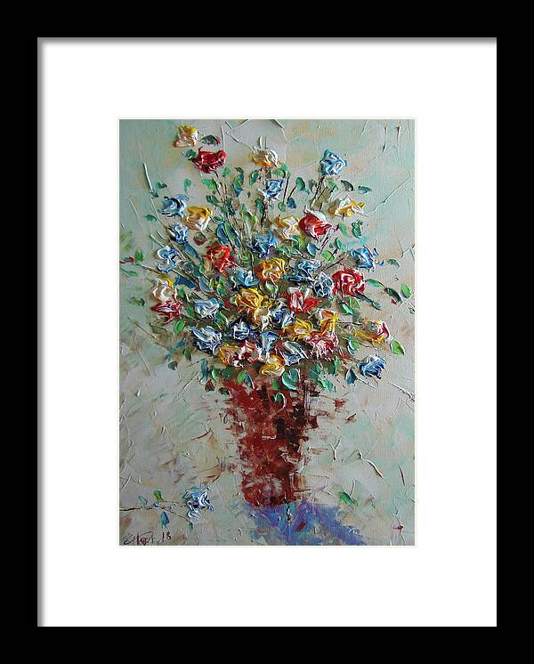 Frederic Payet Framed Print featuring the painting Carnations by Frederic Payet