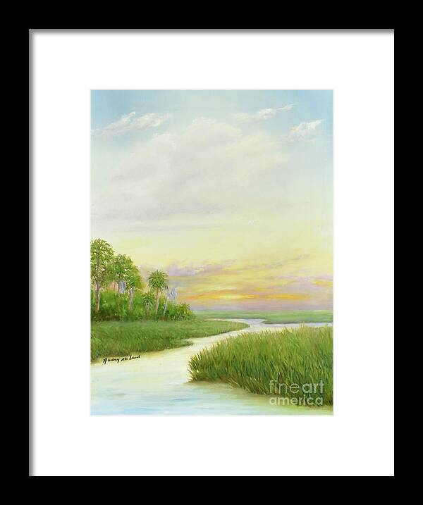 Light Sky In Morning Framed Print featuring the painting Carolina Morning by Audrey McLeod