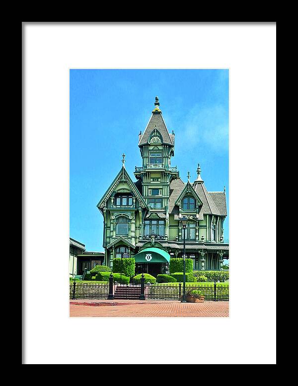 Carson Mansion Framed Print featuring the photograph Carson Mansion in Eureka by Kirsten Giving