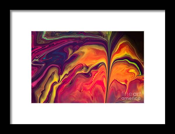 Abstract Framed Print featuring the painting Carved in Stone by Patti Schulze