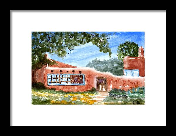 South Western Framed Print featuring the painting Casa en Taos by Richard Stedman