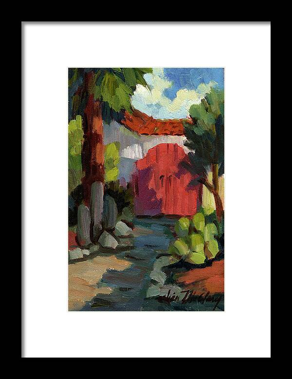 Casa Tecate Framed Print featuring the painting Casa Tecate Gate by Diane McClary