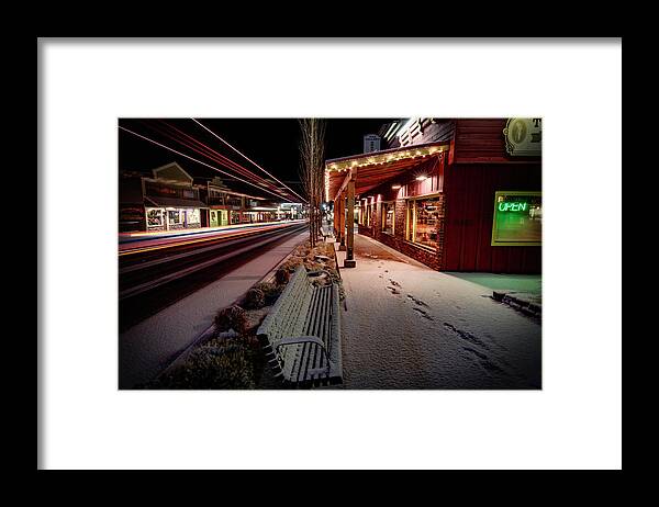 Night Framed Print featuring the photograph Cascade Avenue by Cat Connor