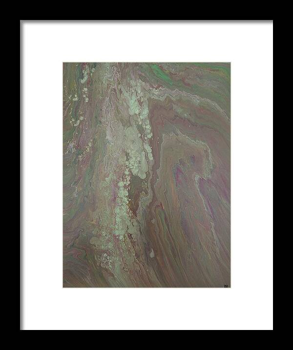 Abstract Framed Print featuring the painting Cascade by Kylen Mattison